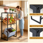 3-Tier Adjustable Tilt Beer Crate Storage Rack, Heavy Duty Metal Beverage Organizer with Hooks, Multi-Angle Drink Holder Shelf for Home Bar Garage - Image 8