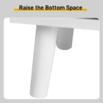 2 dump buckets with high-leg arched rattan shoe cabinet particle board + plastic rattan 54*24*98cm white frame + original wood rattan surface + white high-leg shoe cabinet - Image 4