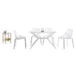 4pcs Bird's Nest Style Lounge Chair White - Image 19