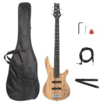[Do Not Sell on Amazon] GIB Electric 5 String Bass Guitar Full Size Bag Strap Pick Connector Wrench Tool Burlywood - Image 2