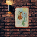 CIFbuy 1PC Rustic Iron Metal Wall Sign Winter Reindeer Snowy Woods Pattern No Text Christmas Holiday Home Outdoor Wall Art Decor Orname TikTok, TikTok, name Self-pickup Logiopics - Image 5