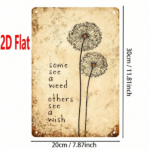 CIFbuy 1pc Dandelion Inspirational Quote Metal Wall Sign, 2D" Flat Unframed Plaque, Weatherproof Rustproof UV Resistant, Plaque, Weatherproof Rustproof UV Resistant, 7.87*11.81 Inch ikTok, ikTok, t Self-pickup Logiopics - Image 2