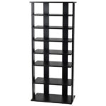 7-Tier Double-Row Shoe Rack with Adjustable Shelves, Anti-Tipping Narrow Storage Rack for Entryway Closet-Black - Image 2