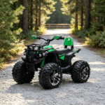12V Green Kids Ride-On ATV, Music Headlights, for 37-60 Months Toddlers - Image 6