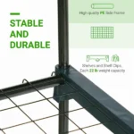4 Tier Mini Greenhouse with PVC Cover, Roll-Up Zipper Door, Portable Indoor Outdoor Garden Plant Shelves, 27"x19"x62" (Shipment from Walmart) - Image 3