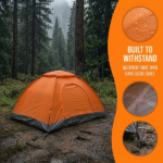 1-Person Waterproof Camping Dome Tent Quick Shelter Outdoor Hiking Orange - Image 18