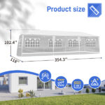 3*9m 5-Sided Iron PE Cloth Spiral Pipe Pergola - Image 10
