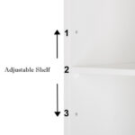 Double Doors Bathroom Cabinet White - Image 3