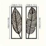 CIFbuy 2pcs Leaf metal wall art, handmade iron plant decoration, rural black hanging accessories, natural inspiration, home decoration, vivid leaf pa(TikTok/temu self-pickup orders) - Image 7