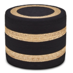 Round Pouf Ottoman Natural Seagrass Pouf Footrest, Foot Stool for Bedroom Living Room | Accent Seat Temu
