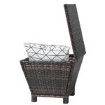 Outdoor PE Wicker Side Table with Storage, Small Patio Storage Bin Container for Hose Cushion Towel, Brown SAME AS 46755449 - Image 20