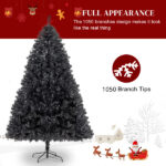 FCH 6ft 1050 Branches PVC Christmas Tree Black - Image 2