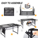 4.7 FT Portable Picnic Table Adjustable Height - Image 7
