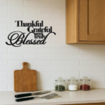 CIFbuy™ Elegant "Thankful Grateful Blessed" Metal Art - Inspirational Wall Decor for Home Office Bedroom Living Room, Sentimental Gift with Motiva(TikTok/temu self-pickup orders) - Image 3