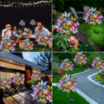 4-piece set of 160 LED 68 butterfly solar lights, used for garden and yard decoration, Christmas decorations, Mother's Day gifts for mothers - Image 4