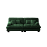 Cloud Couch 2 Seater Sofa for Living Room, Chenille 2 - Seat sofa with 2 Lumbar pillows and 2 throw pillows,Chenille Green - Image 5