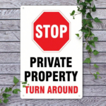 CIFbuy 1pc Metal Stop Private Property Sign 8x12in, Around Security Warning Notice, Contemporary Indoor Outdoor Wall Hanging Decor PropeikTok, PropeikTok, Self-Arckup Logiopcor - Image 7