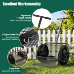 27"×16" Lawn Fertilizer Spreader with Diamond Mesh Clump-Free Garden Compost Spreader - Black - Image 6