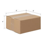 100 pieces, 8" x 8" x 4" (20.3x20.3x10.2cm) thick 2.6mm corrugated cardboard box, brown in color like kraft paper - Image 3