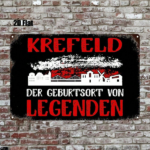 CIFbuy 1pc Krefeld Germany Metal Wall Art 8x12 Inch, Vintage Red & White 2D Flat Iron Decorative Plaque Sign For Bathroom Bedroom Home TikTok, TikTok, Self-pickup Logiopics - Image 6