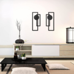 CIFbuy Abstract Line iron Wall Art Set Modern Minimalist Black and White Decor for Living Room Bedroom Office Halloween Gift (TikTok, temu pick-up service) - Image 6
