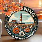 CIFbuy 1pc Vintage "Gardening Because Murder Is Wrong" Metal, "Gardening Because Murder Is Wrong" , Vintage "Gardening Because Murder Is Wrong" Metal Sign TikTok, TikTok, temuemu Self-pickup LogiSiics - Image 7