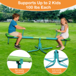 Seesaw,Swiveling 360 Degrees Toddlers Sit and Spin Teeter Totter, Kids Outdoor Play Equipment for Backyard Playground - Image 5