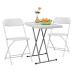 Replace 59374361 76*50*70.5cm Liftable Garden Plastic Table White - Image 11