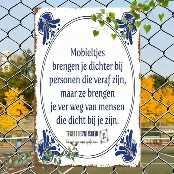 768ee00f-0fb3-4b68-9d69-8eb380be6552.png CIFbuy VintagePro 2D Flat Iron Metal Sign Vintage Dutch" Proverb Wall Plaque, English Translation Rustic Frame Dutch Slogan Decor Vintage DuikTok, Vintage DuikTok, t Self-pickup Logiopics - Image 1