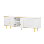Modern TV Stand for TVs up to 80 Inches, Entertainment Center with 4 Drawers and 1 Cabinet, Wood TV Console Table with Metal Legs and Handles for Living room - Image 14