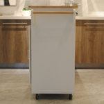 Kitchen Island & Kitchen Cart, Mobile Kitchen Island, Rubber Wood Top, Big & Adjustable Shelf Inside Cabinet for Different Utensils, Luxury Design Fits Party at Different Site. - Image 7