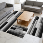 Three-piece kitchen rug set, non-slip and washable, abstract pattern kitchen hallway rug, soft and comfortable, suitable for sinks, floors, entrances, hallways and bathrooms. - Image 11