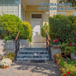 Replace 80617397 Handrails for Outdoor Steps, Wrought Iron Solid Wood Hand Railing for Concrete Steps, Porch Steps, Wooden Steps, Fits 1 to 3 Steps - Image 2