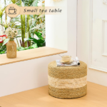 Handmade Woven Foot Stool Natural Seagrass Ottoman for Home Decor & Seating - Image 4