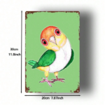 CIFbuy 1pc White-Bellied Caique Fish Metal Wall Sign, 8x12 Inch Marine-Themed Iron Wall Art For Bathroom Bedroom Man Cave Kitchen, Uniq TikTok, TikTok, ron Wall Art For Bathroom Bedroom Man Cave Kitchen Self-pickup Logiopics - Image 2