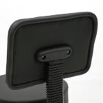 Round Shape Plastic Adjustable Salon Stool with Back Black - Image 5