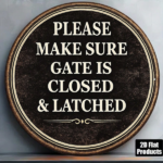 CIFbuy 1pc 8x8in Vintage Safety Warning Door Sign, "Please Make Sure" The Door, Is Closed And Locked 2D Flat Round Plaque TikTok, Temu Self-pickup Logiaqics - Image 4