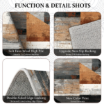 Three-piece kitchen rug set, non-slip and washable, abstract pattern kitchen hallway rug, soft and comfortable, suitable for sinks, floors, entrances, hallways and bathrooms. - Image 6