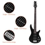 [Do Not Sell on Amazon] GIB Electric 5 String Bass Guitar Full Size Bag Strap Pick Connector Wrench Tool Black - Image 15