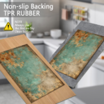 Three-piece kitchen rug set, non-slip and washable, abstract pattern kitchen hallway rug, soft and comfortable, suitable for sinks, floors, entrances, hallways and bathrooms. - Image 5
