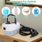 Multi-Surface Steam Cleaning Machine 6 Steam Output Settings Complete Accessory Kit Nylon Steel Brushes Glass Scraper Extension Wand, 1200ml Water Tank Fold Carry Handle for Home Car Cleaning - Image 2
