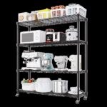 Heavy Duty Storage Shelves 46.06" W Wire Shelving Unit with Wheels 800LBS NSF Metal Shelves for Storage Adjustable Garage Storage Rack Pantry Shelf Commercial Shelving, 64.96" H X 46.06''W X 17.7" D - Image 10