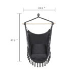 Pillow Tassel Hanging Chair Gray - Image 9