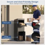 Anti-Theft Package Delivery Box with Code Lock, Galvanized Steel Parcel Drop Box for Outdoor Porch - Image 11
