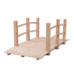Replace 50941446 Arch Bridge Small Wooden Bridge Courtyard Outdoor Anticorrosive Wood Landscape Bridge Burlywood - Image 8