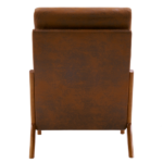 Same Code 28822889 High Back Solid Wood Armrest Backrest Iron Frame Bronzing Cloth Indoor Leisure Chair Orange - Image 7