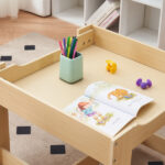 Children's Wooden Table And Chair Set With Two Storage Bags (One Table And Two Chairs) - Image 50
