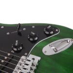 ST Stylish Electric Guitar with Black Pickguard Green - Image 15