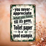CIFbuy PAPIER Toilette Please Do Not Flush Vintage 2D, Flat Aluminum Sign 8x12 Inch Rustic, Bathroom Wall Art Funny Restroom Decor NoikTok, NoikTok, Self-t ckup Logiopor - Image 16