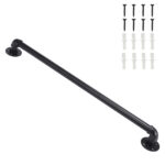 3FT iron courtyard stair handrail black